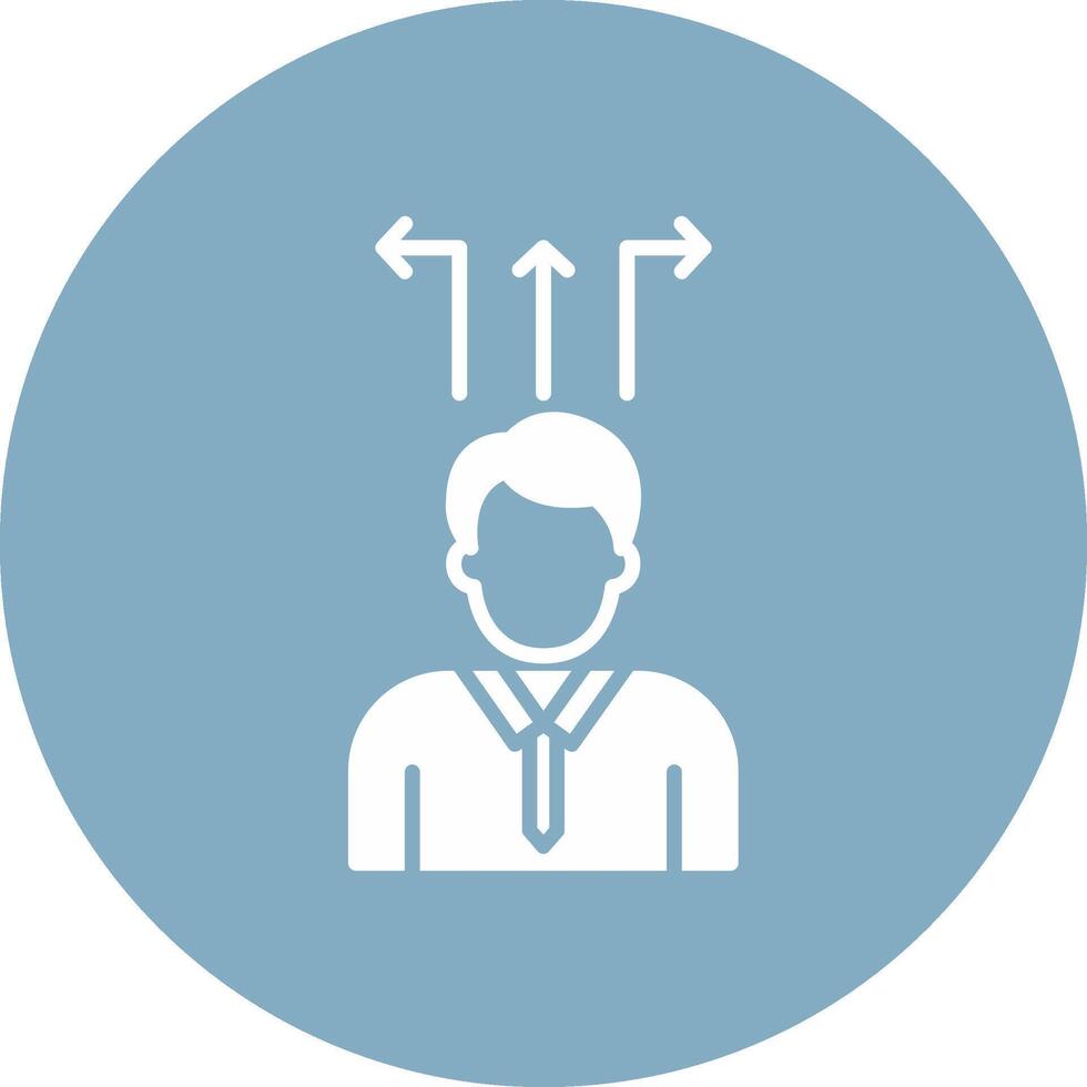 Decision Making Glyph Multi Circle Icon vector