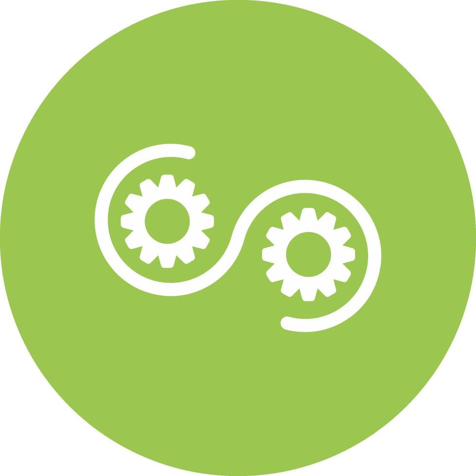 Devops Glyph Multi Circle Icon vector