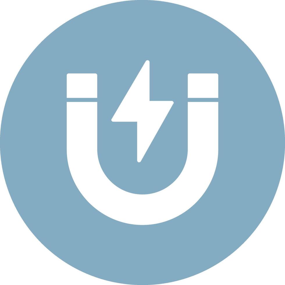 Magnet Glyph Multi Circle Icon vector