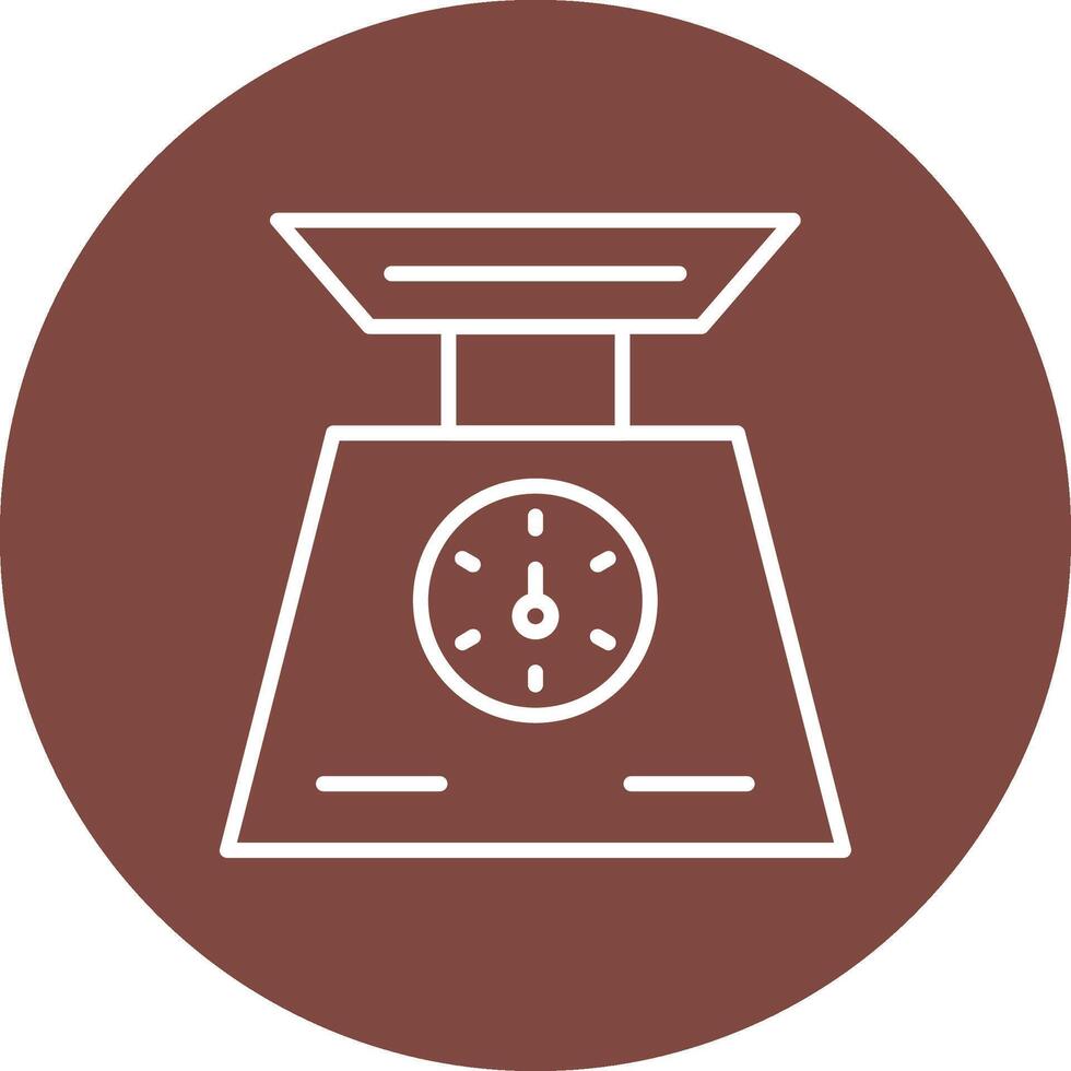 Weigh Scale Line Multi Circle Icon vector