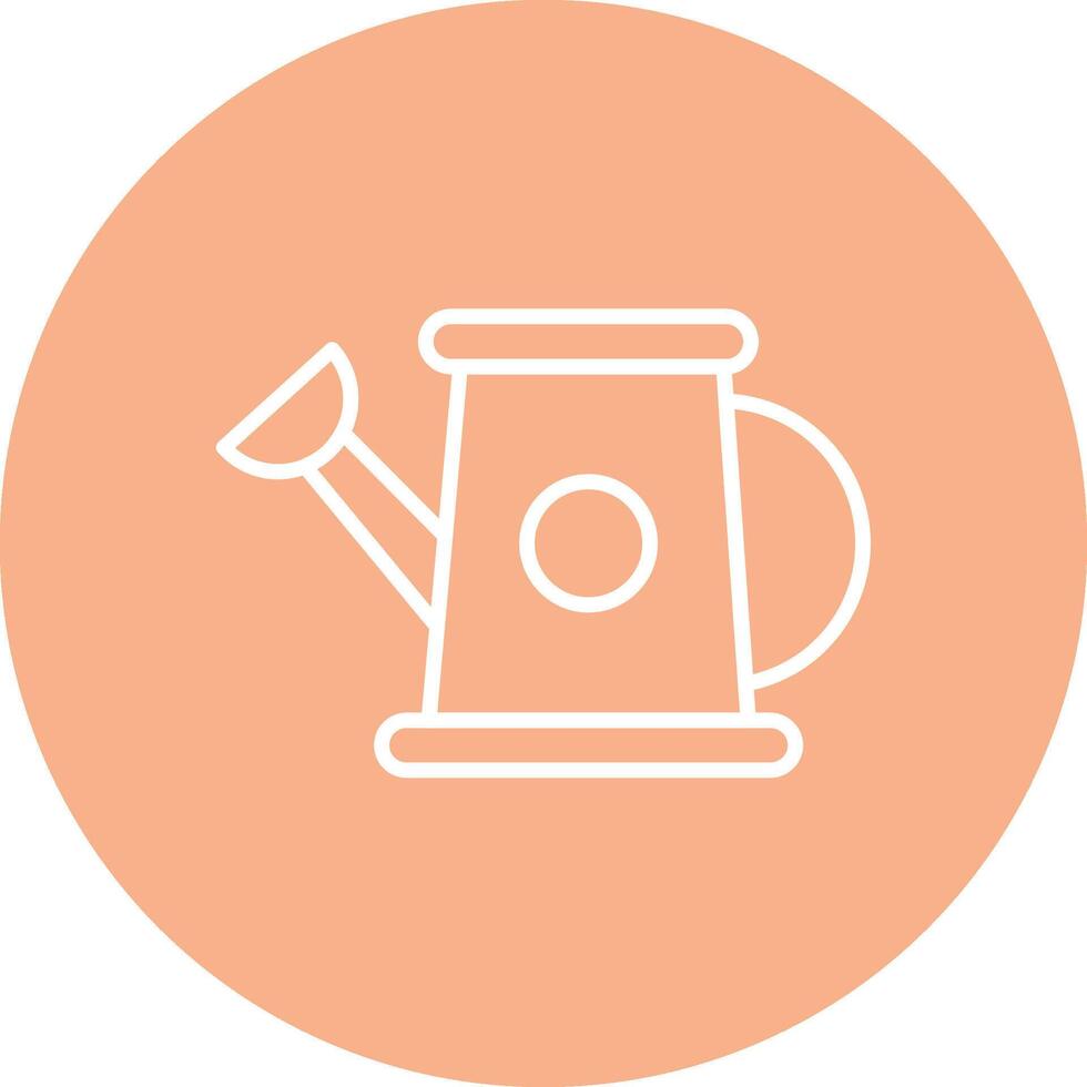 Watering Can Line Multi Circle Icon vector