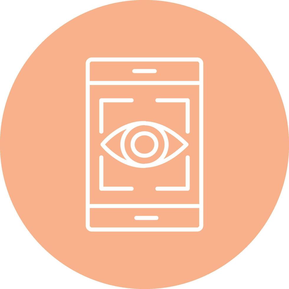 Eye Recognition Line Multi Circle Icon vector
