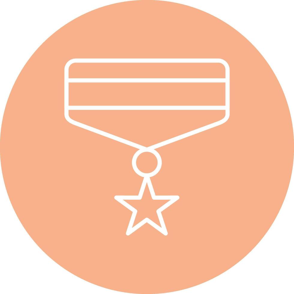 medalla línea multi circulo icono vector