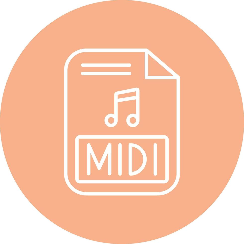 Midi Line Multi Circle Icon vector