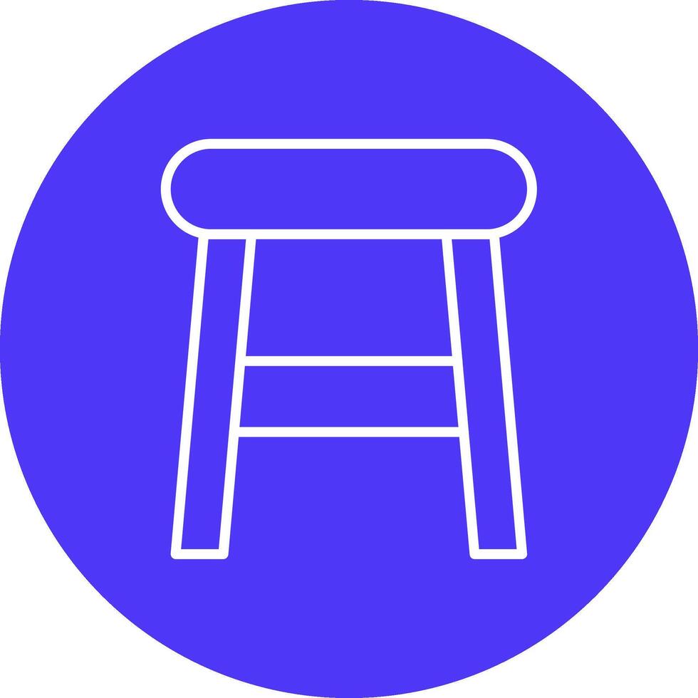 Stool Line Multi Circle Icon vector