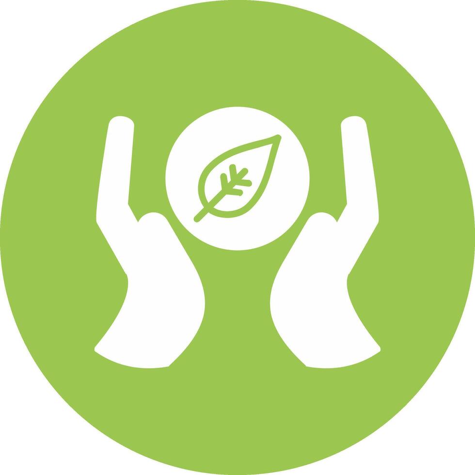 Go Green Glyph Multi Circle Icon vector