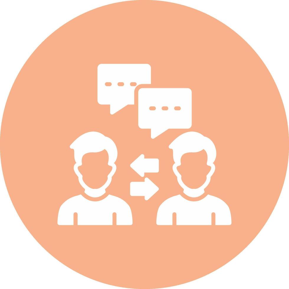 Communication Glyph Multi Circle Icon vector