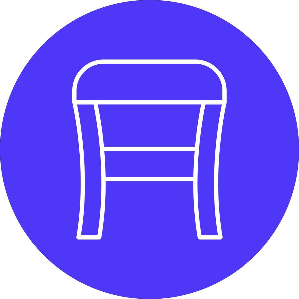 Stool Line Multi Circle Icon vector