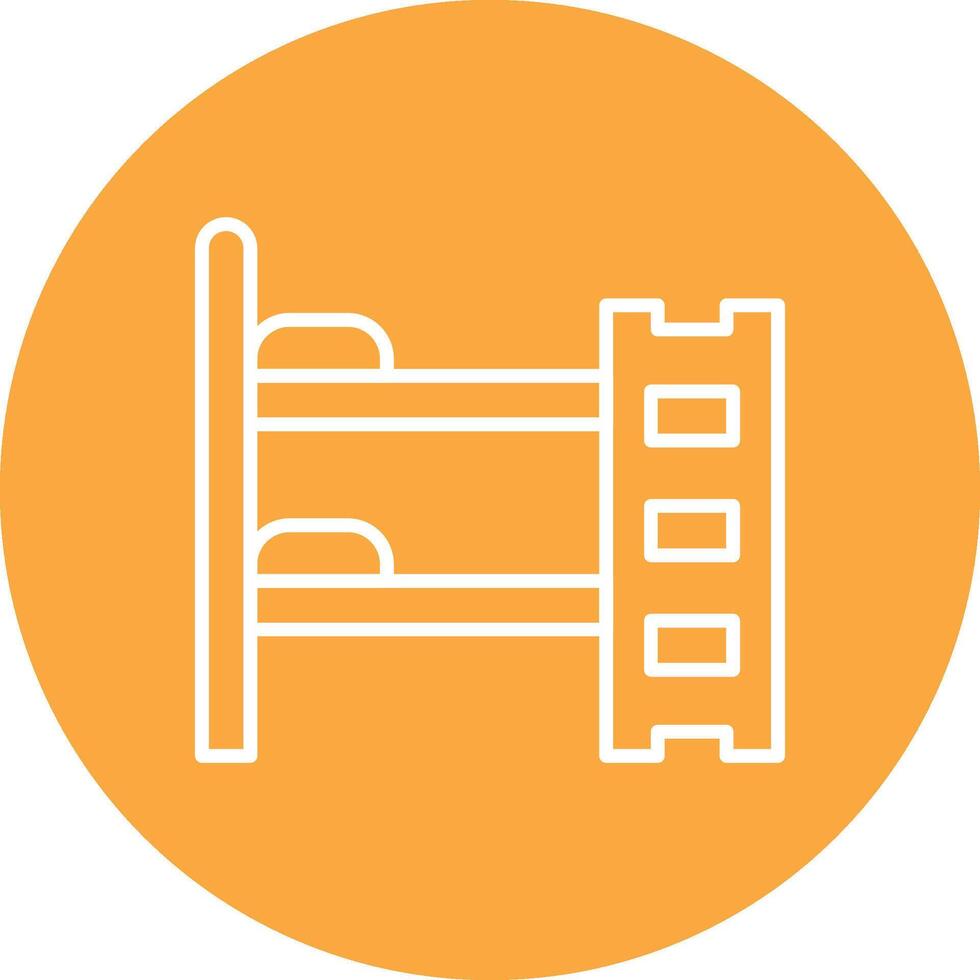 Bunk Bed Line Multi Circle Icon vector