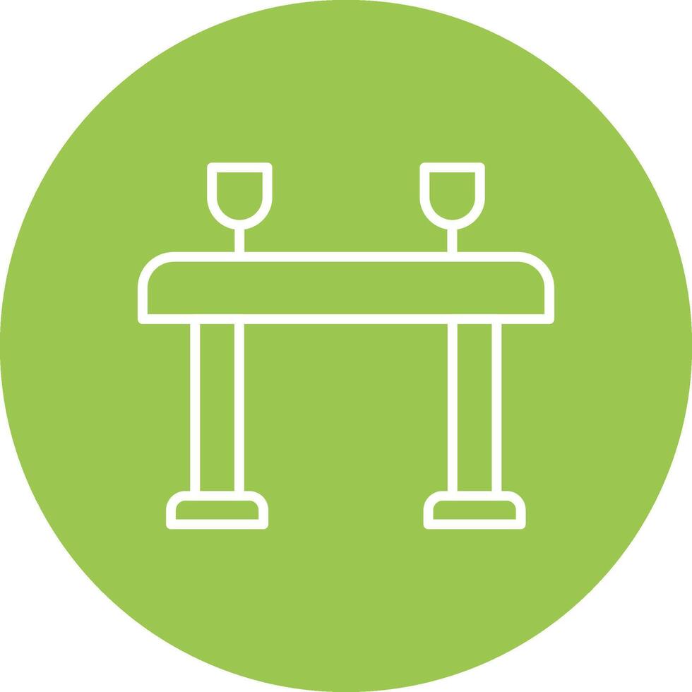 Table Line Multi Circle Icon vector
