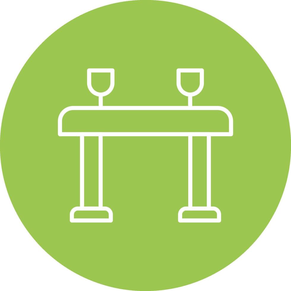 Table Line Multi Circle Icon vector