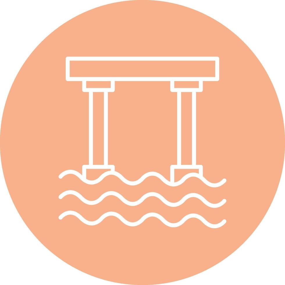 Bridge Line Multi Circle Icon vector