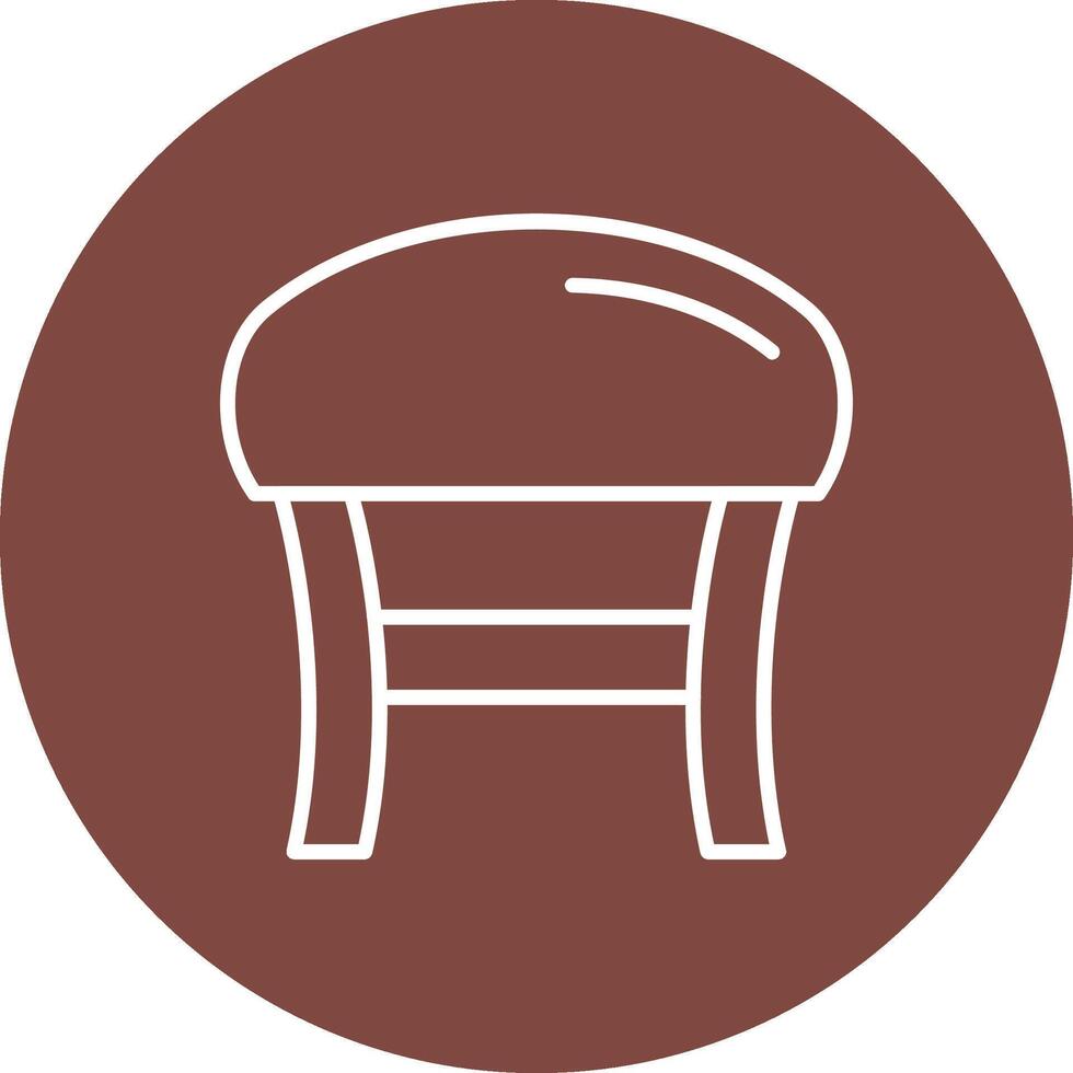 Stool Line Multi Circle Icon vector