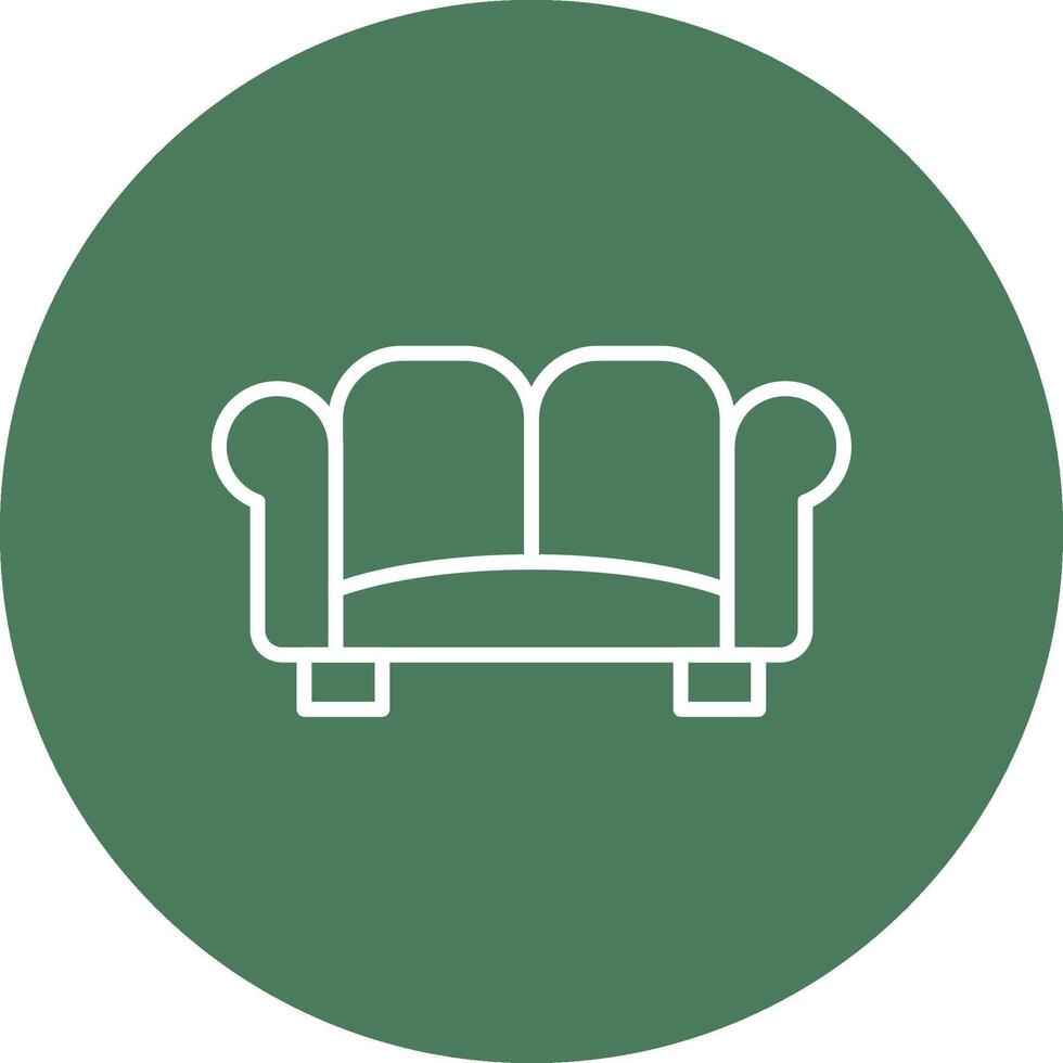 Sofa Line Multi Circle Icon vector