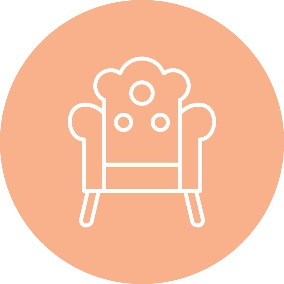 Armchair Line Multi Circle Icon vector