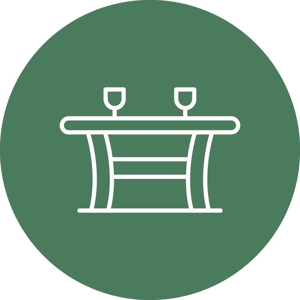 Table Line Multi Circle Icon vector