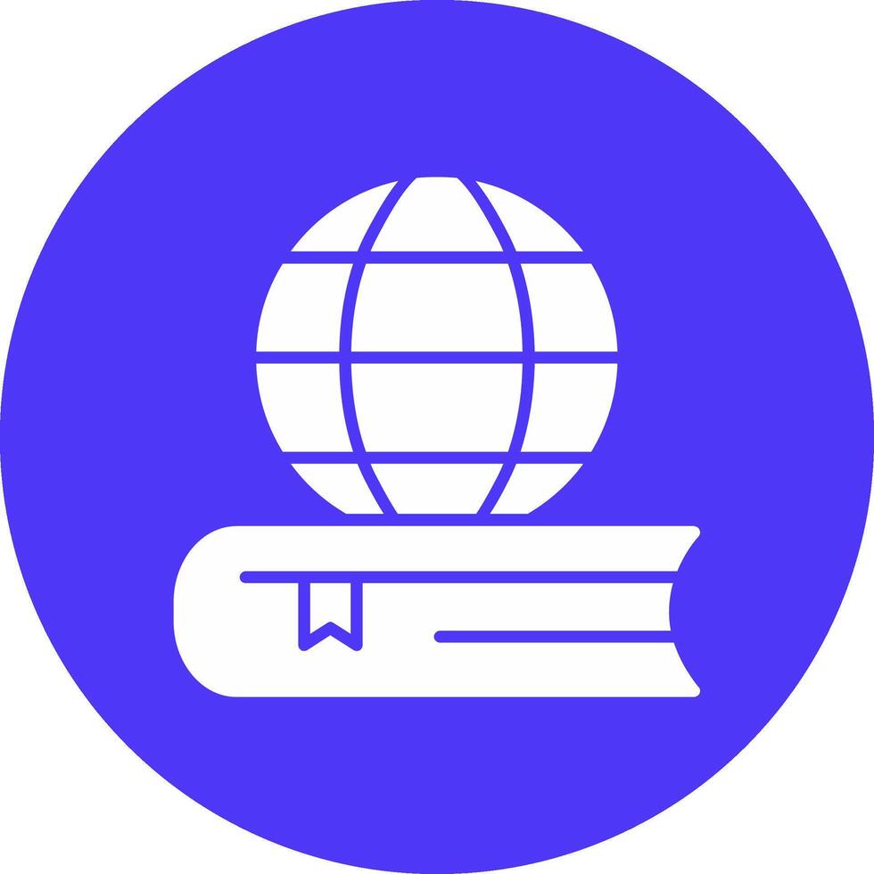 Global Education Glyph Multi Circle Icon vector
