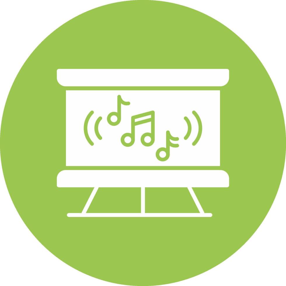 Music Class Glyph Multi Circle Icon vector