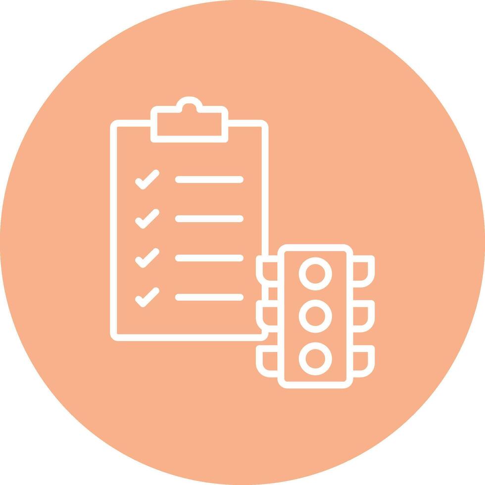 Project Status Line Multi Circle Icon vector