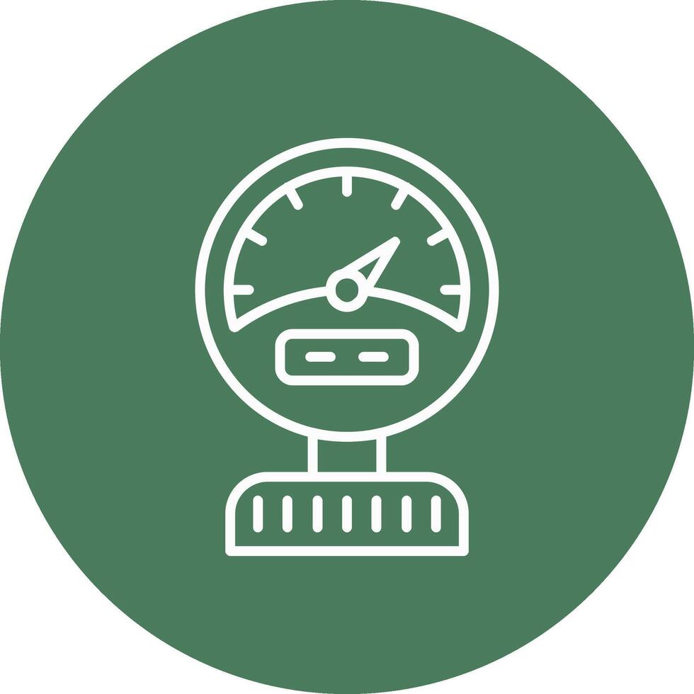 Pressure Gauge Line Multi Circle Icon vector