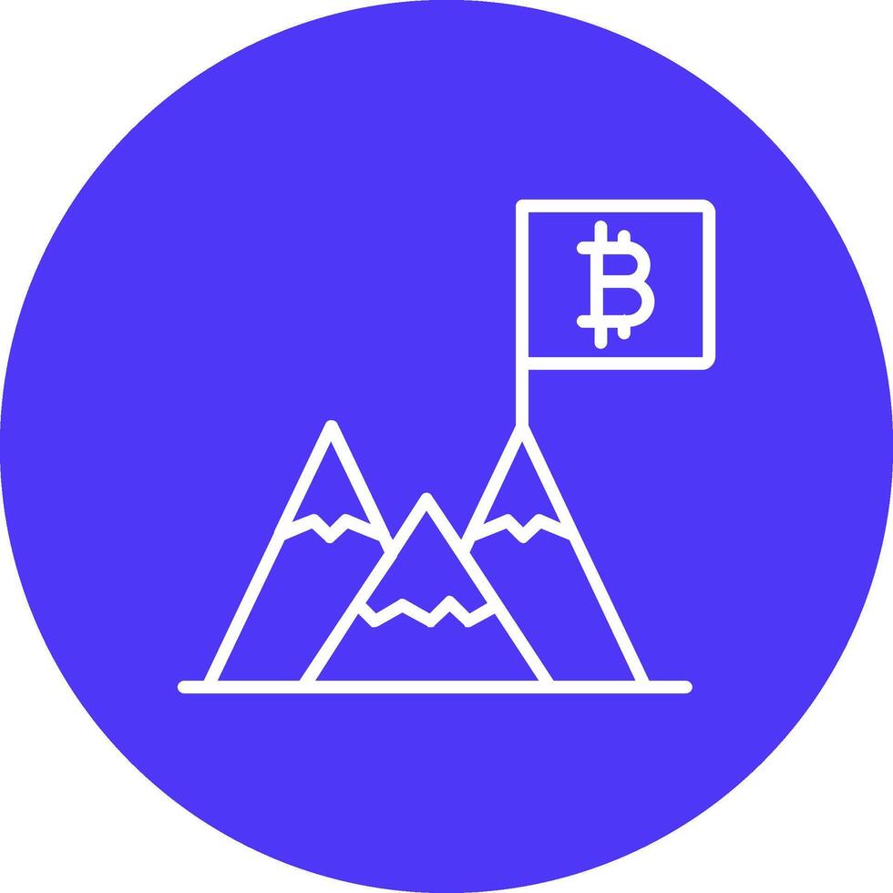 Peak Peak Line Multi Circle Icon vector