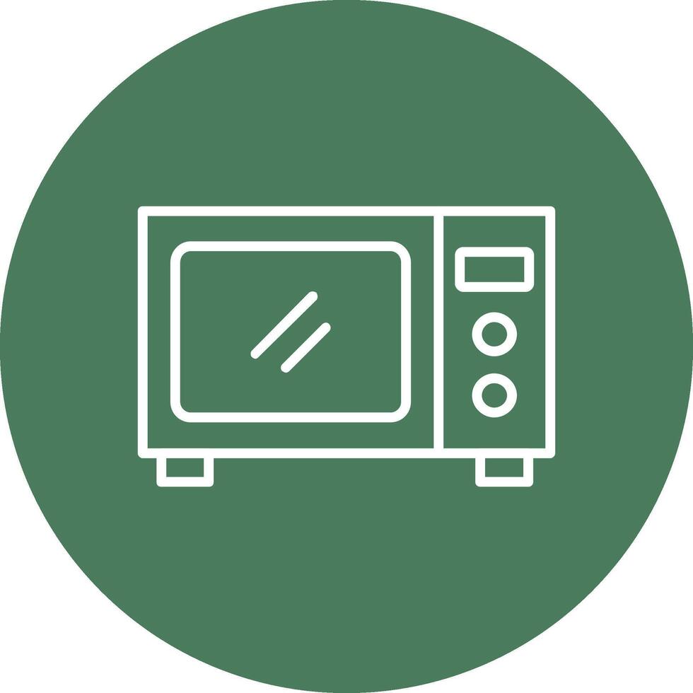 Microwave Line Multi Circle Icon vector