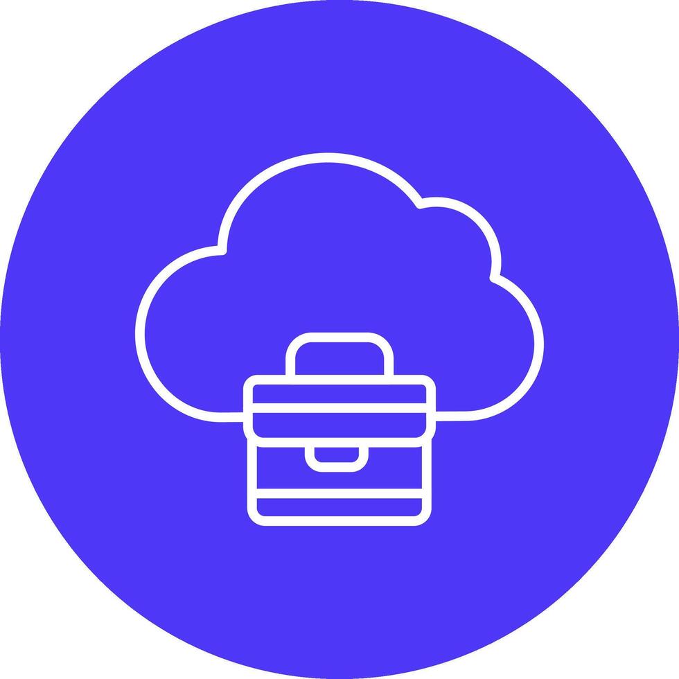 Cloud Line Multi Circle Icon vector