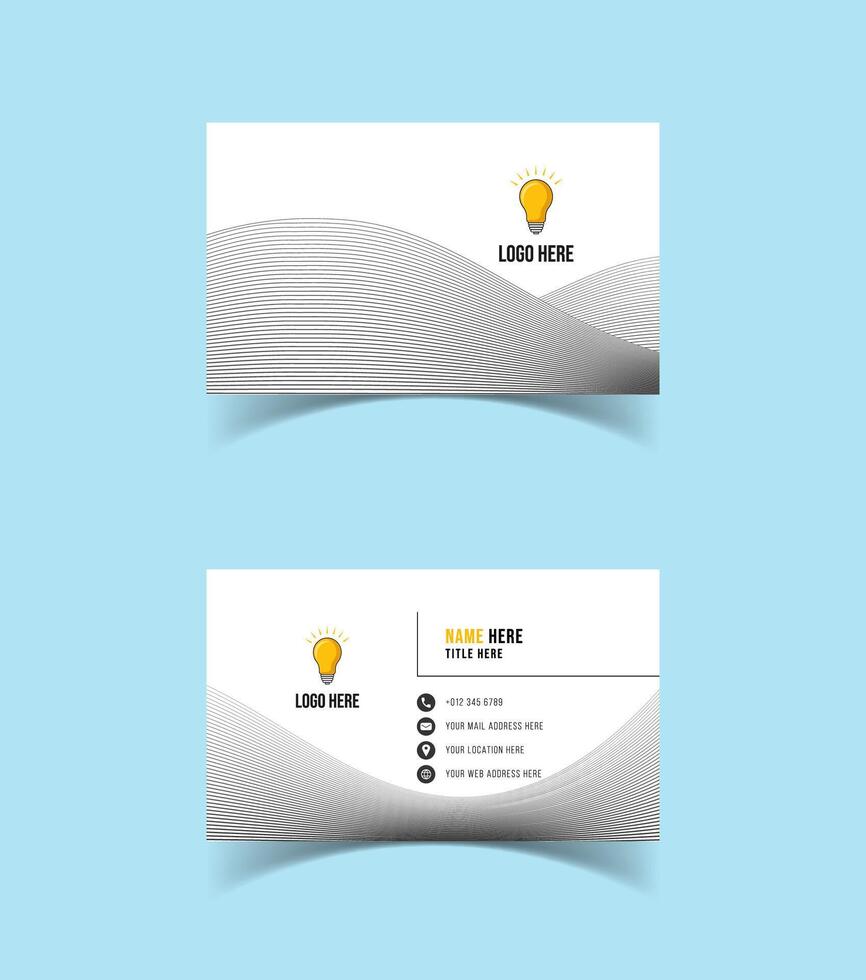 Creative modern name card and business card template design. vector