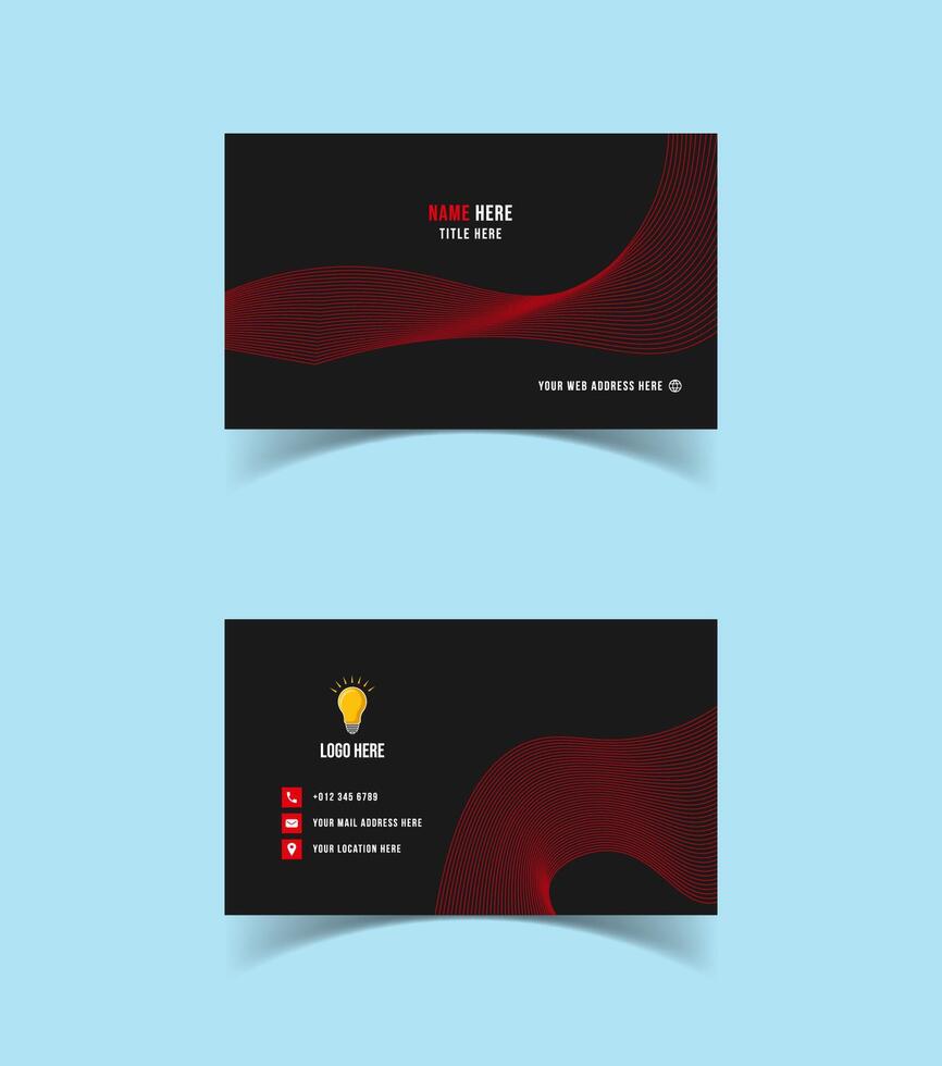 Creative modern name card and business card template design vector