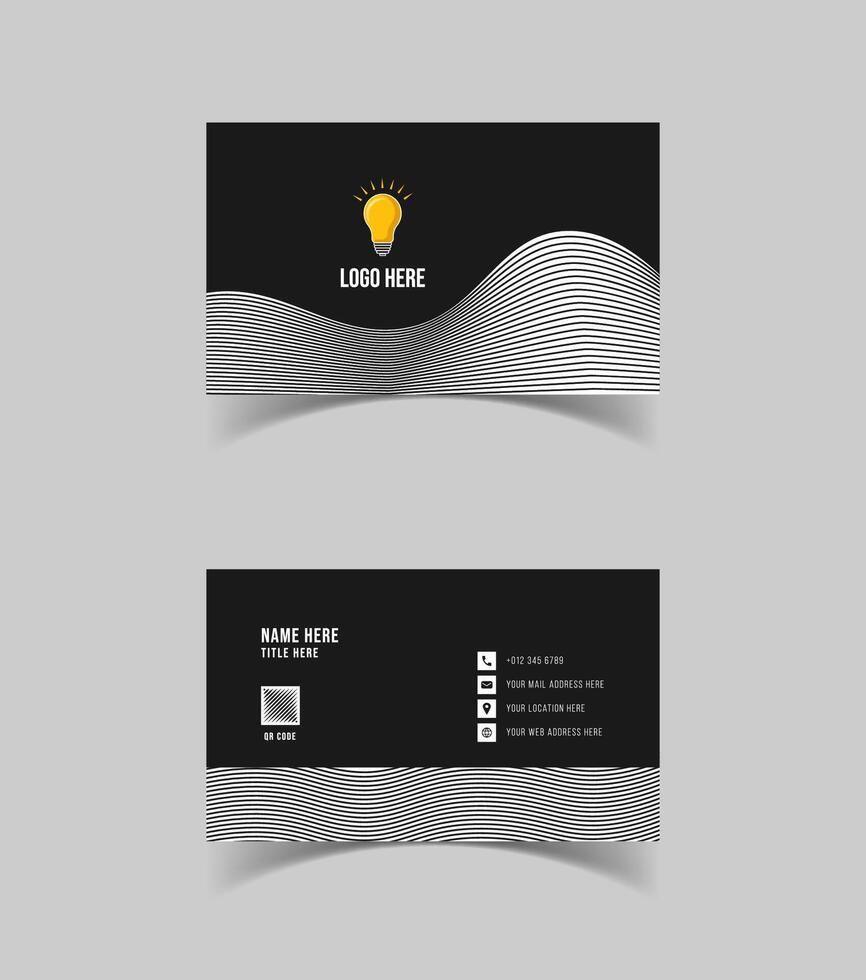 Creative modern name card and business card template design. vector