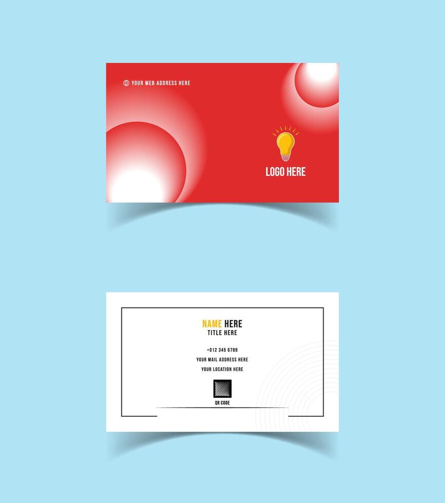 Creative modern name card and business card template design vector