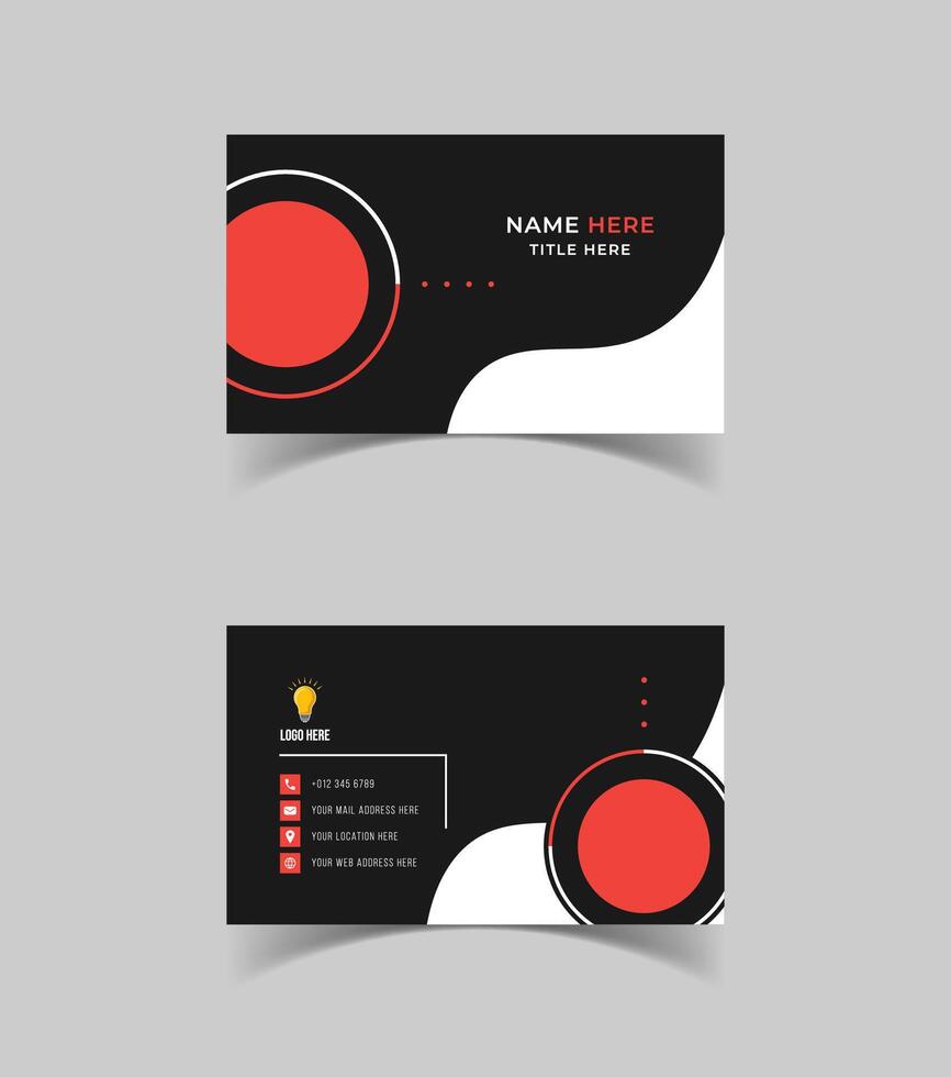 Creative modern name card and business card template design vector