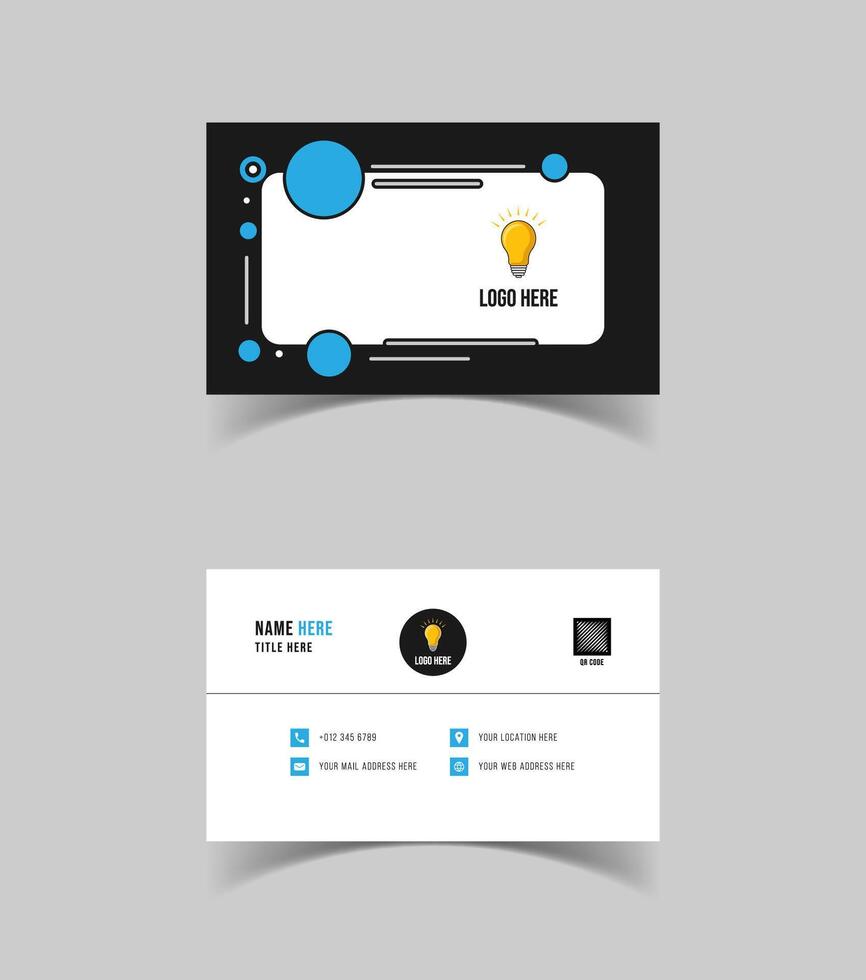 Creative modern name card and business card template design vector