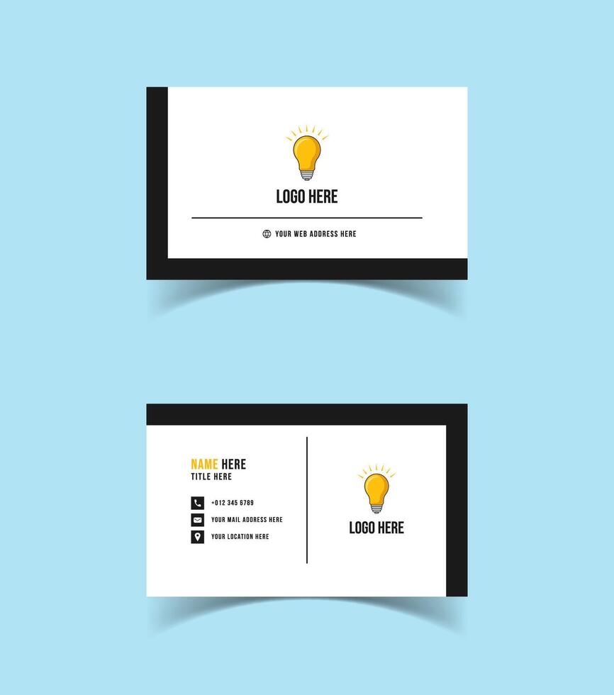 Creative modern name card and business card template design vector