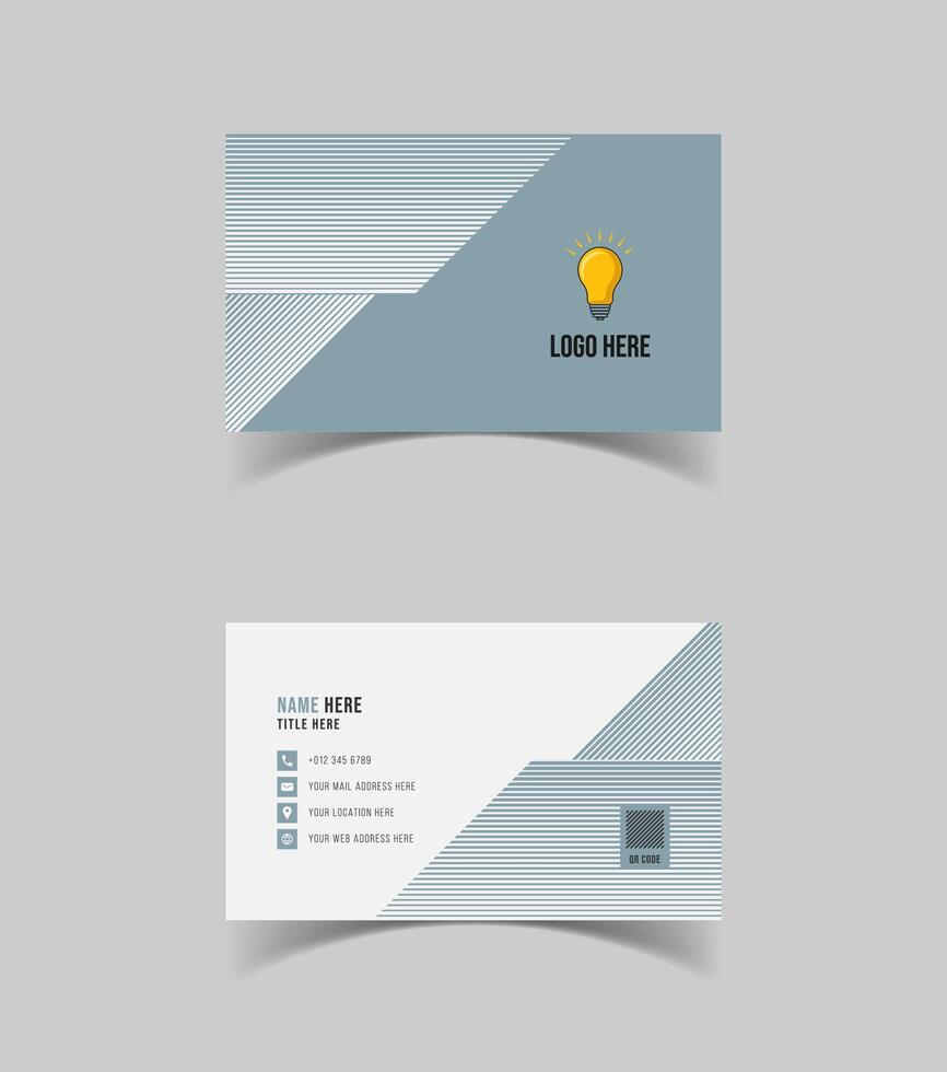 Creative modern name card and business card template design vector