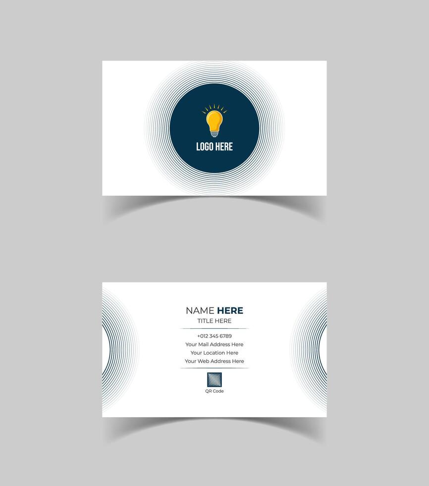 Creative modern name card and business card template design. vector