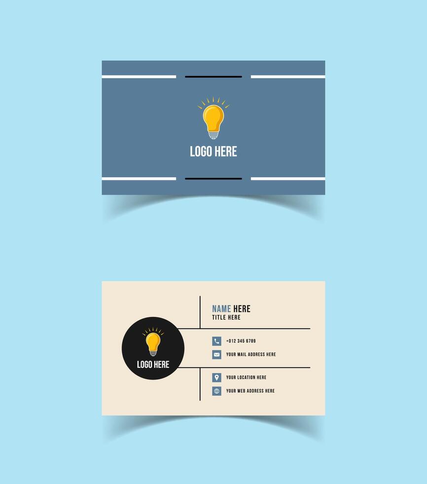 Creative modern name card and business card template design vector