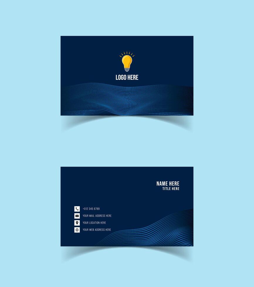 Creative modern name card and business card template design. vector