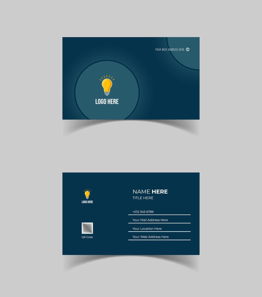 Creative modern name card and business card template design. vector