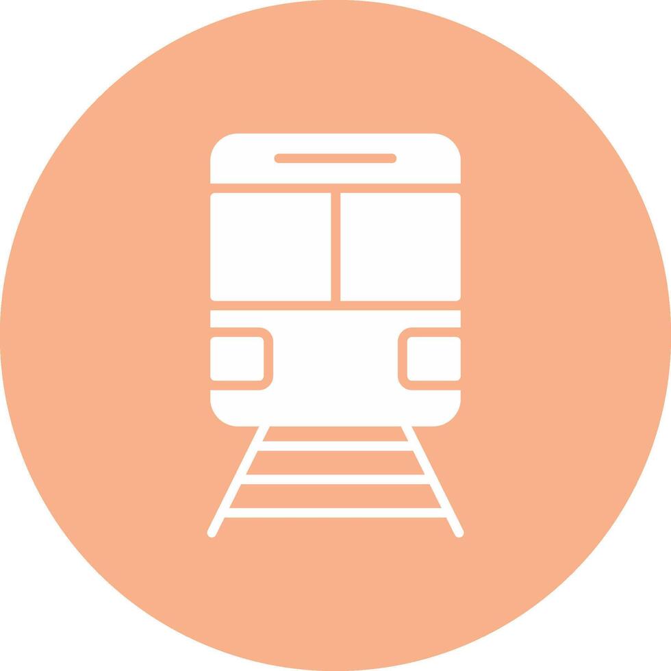 Train Glyph Multi Circle Icon vector