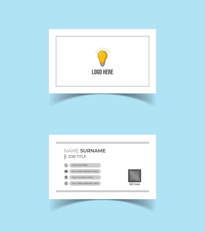 Creative modern name card and business card template design vector