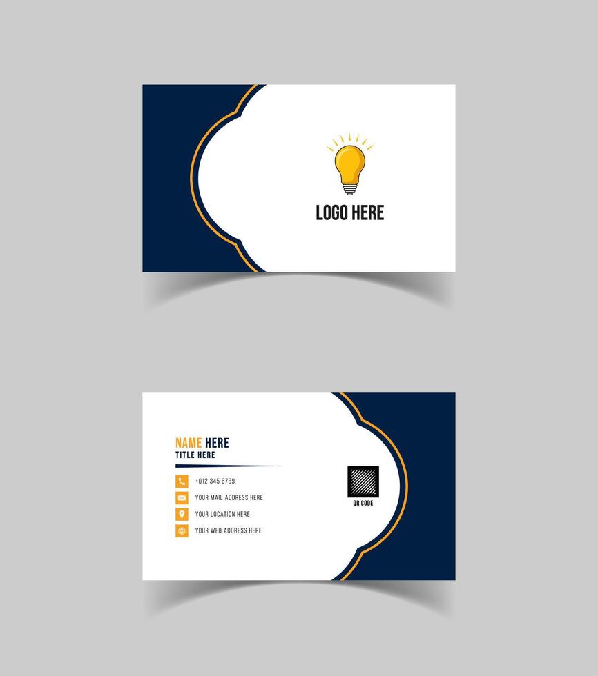 Creative modern name card and business card template design vector