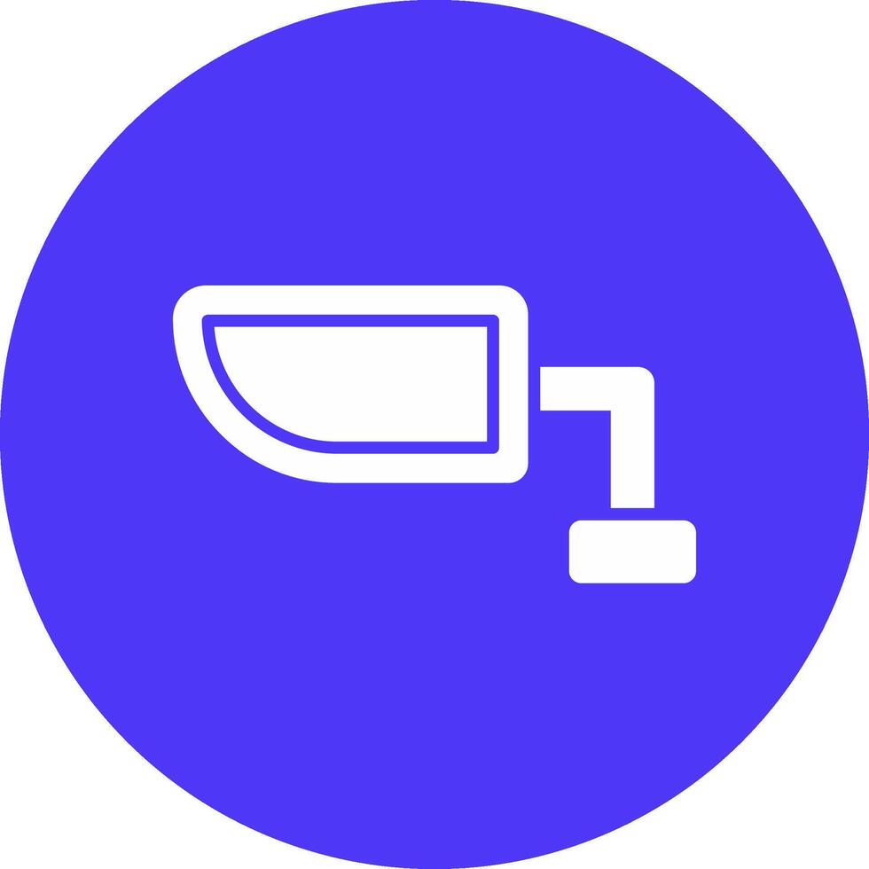 Side Mirror Glyph Multi Circle Icon vector