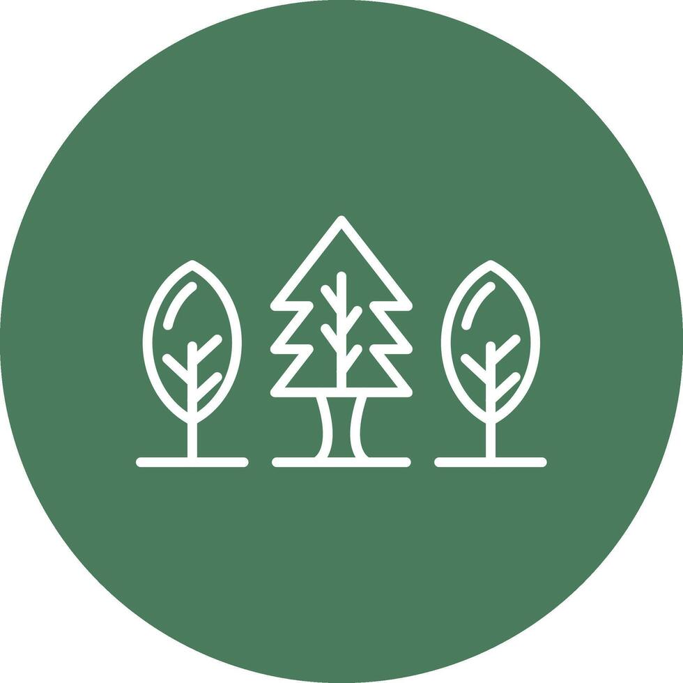 Forest Line Multi Circle Icon vector