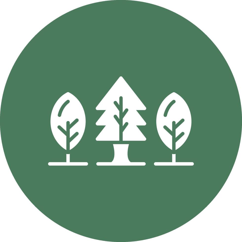 Forest Glyph Multi Circle Icon vector