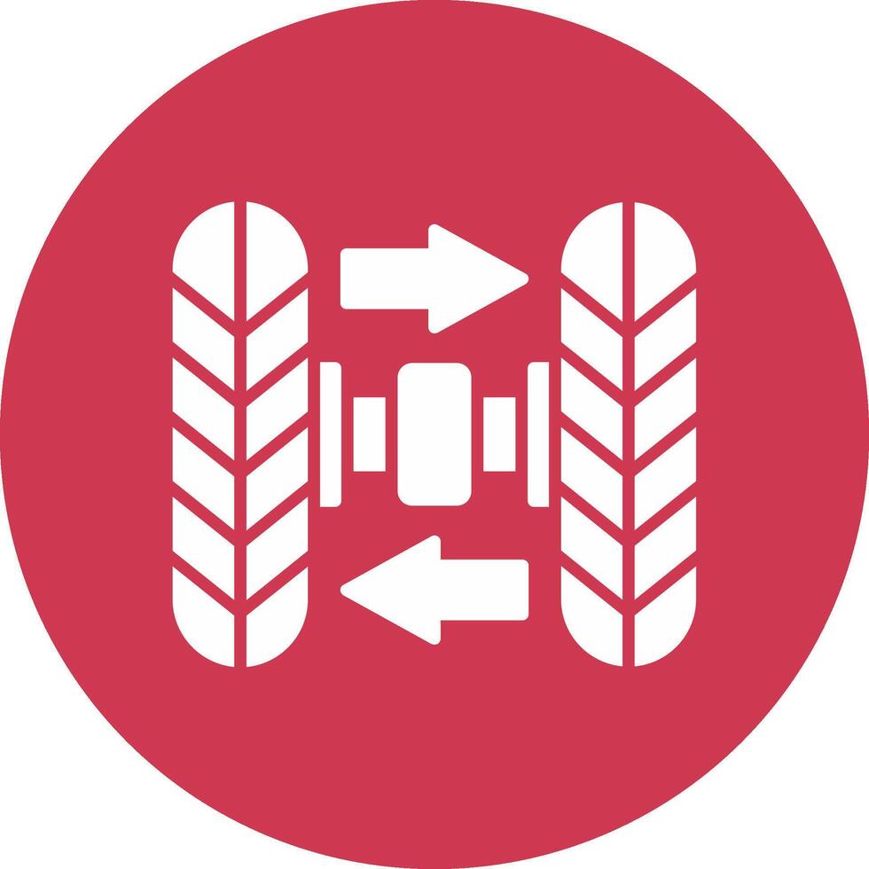 Wheel Alignment Glyph Multi Circle Icon vector