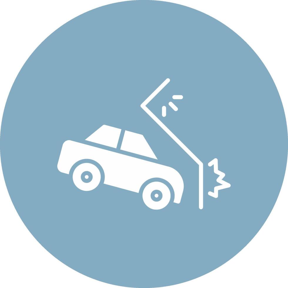 Car Crash Glyph Multi Circle Icon vector