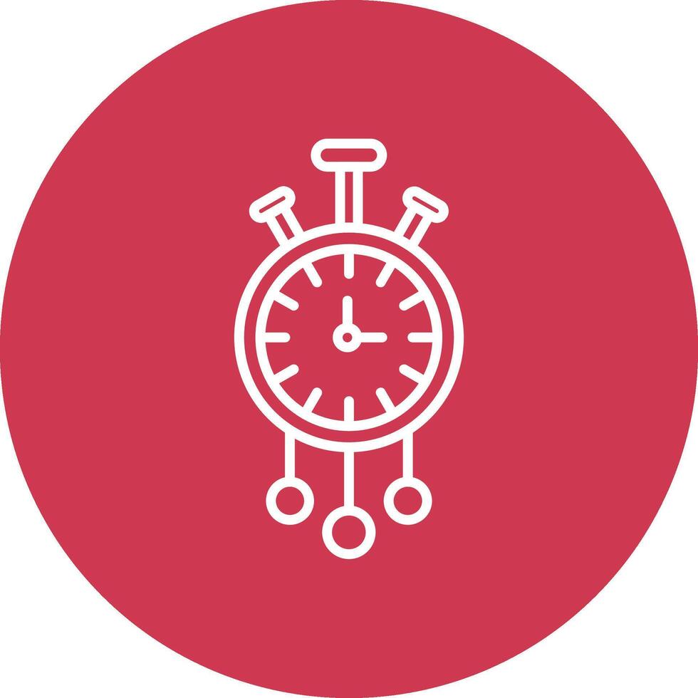 Clock Line Multi Circle Icon vector