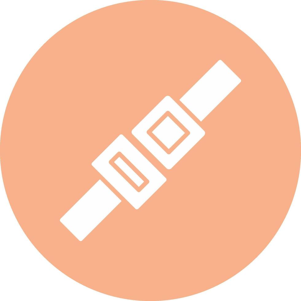 Seat Belt Glyph Multi Circle Icon vector