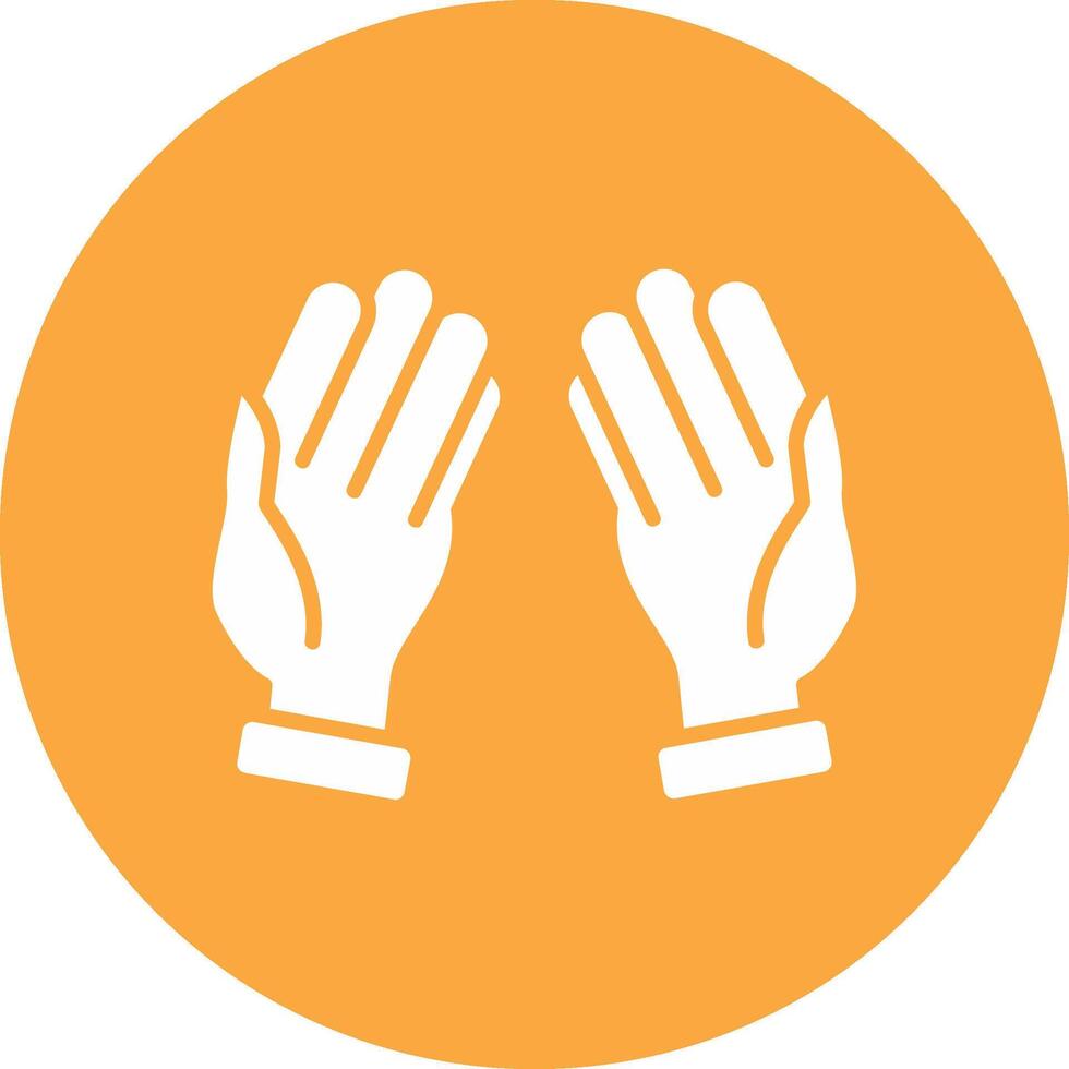 Praying Glyph Multi Circle Icon vector